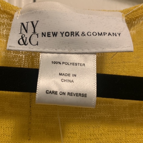 New York and Company Yellow Kimono Style - New With Tags Size L/XL - Picture 3 of 4